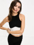 ASOS DESIGN tank top with colour block detail in black and white