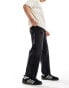 Pull&Bear carpenter double knee jeans in black Черный, EU 46 - W36 L32 - фото #1