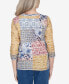 ფოტო #2 პროდუქტის Scottsdale Women's Abstract Patchwork Button Down Top