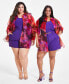 Фото #5 товара Блузка Nina Parker оверсайз с камуфляжным принтом Organza trendy Plus Size