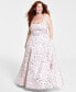 Фото #1 товара Trendy Plus Size Metallic-Jacquard Sleeveless Gown