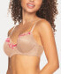 Фото #3 товара Women's Fleurs 4-Section Cup Unlined Embroidered Underwire Bra, 115166