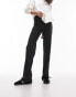 Topshop acid wash straight leg trouser in black