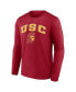 ფოტო #2 პროდუქტის Men's Cardinal USC Trojans Campus Long Sleeve T-shirt