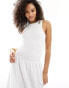 4th & Reckless dropped waist racer neck midi dress in cream 44 - фото #4