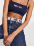 Фото #5 товара Tommy Jeans high rise wide leg jeans in mid wash