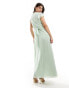 TFNC Bridesmaid wrap front maxi dress in fresh mint