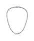 ფოტო #1 პროდუქტის White Gold Plated Cubic Zirconia 3MM Tennis Necklace