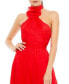 Фото #2 товара Women's Asymmetrical Halter Neck Tiered A Line Gown