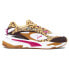 Фото #1 товара Puma RsFast Leopard Lace Up Womens White Sneakers Casual Shoes 38712601