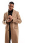 Фото #4 товара River Island wool overcoat in light brown