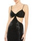 Фото #4 товара Women's Sequined Spaghetti Strap Cut Out Gown