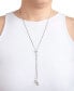 Фото #3 товара Macy's crystal 30" Adjustable Box Chain Necklace (13/50 ct. t.w.) in Fine Silver Plated Brass