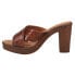 Roper Mika Floral Embossed Espadrille Block Heels Womens Brown Casual Sandals 0