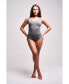 Women's Creora Recycled Rib Notch Neck Bodysuit - Grey