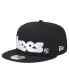 ფოტო #1 პროდუქტის Men's Black New York Yankees Checkered Undervisor 59FIFTY Fitted Hat