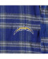 ფოტო #2 პროდუქტის Men's Powder Blue, Gray Los Angeles Chargers Big and Tall Flannel Sleep Set
