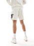 Фото #5 товара Armani EA7 large side logo sweats shorts in beige co-ord