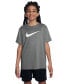 Фото #1 товара Big Kids' Legend Swoosh-Logo Crewneck Dri-FIT T-Shirt