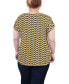 ფოტო #2 პროდუქტის Plus Size Short Extended Sleeve Top