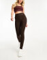 Hummel Seamless strappy sports crop top in brown