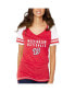 ფოტო #3 პროდუქტის Women's Red Washington Nationals Color Block V-Neck T-shirt