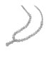 Фото #3 товара Chic Sterling Silver White Gold Plated Cubic Zirconia Drop Necklace