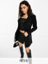 Forever New Petite formal wrap short coat in black