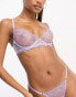 Фото #1 товара Bluebella Monet delicate floral embroidered plunge bra in lilac