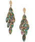 ფოტო #1 პროდუქტის Gold-Tone Navette Disc Chandelier Earrings