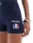 ASOS DESIGN hot pant shorts co-ord with france football graphic in navy