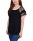 ფოტო #3 პროდუქტის Petite Size Short Dot Sleeve Top