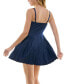 Фото #5 товара Juniors' Sleeveless Pleat-Skirt Fit & Flare Dress