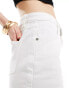 Фото #4 товара Miss Selfridge denim micro mini skirt in white