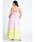 Фото #2 товара Plus Size Ombre Flare Skirt Maxi Dress