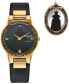 ფოტო #9 პროდუქტის Eco-Drive Women's Disney Evil Queen Black Leather Strap Watch 30mm Gift Set