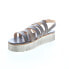 Фото #7 товара Bed Stu Ensley F395014 Womens Gray Leather Platform Sandals Shoes