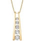 ფოტო #1 პროდუქტის Diamond Graduated Ladder 18" Pendant Necklace (1/2 ct. t.w.) in 14k Gold