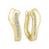 Фото #1 товара Gold earrings with crystals 239 001 00743