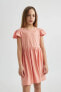Kız Çocuk Kısa Kollu Penye Elbise C0990A824SM
