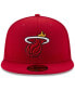 ფოტო #2 პროდუქტის Miami Heat Basic 59FIFTY Fitted Cap 2018