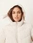 JDY short puffer jacket in off white