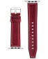 Фото #3 товара Honey Burgundy Smooth Genuine Leather Band Compatible with 42/44/45/Ultra/Ultra 2 Apple Watch