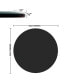 38.6" Inch Round Tempered Glass Table Top Black Glass 1/2" Inch Thick Beveled Polished Edge