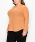 Фото #3 товара Теплый кофтовый свитер COIN 1804 Plus Size Cozy Rib Length Sleeve Henley