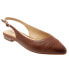 Фото #2 товара Trotters Halsey T2123-215 Womens Brown Leather Slingback Flats Shoes 5.5