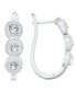 ფოტო #2 პროდუქტის Clear Crystal Pave Hinged Hoop Earring