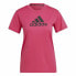 Футболка с коротким рукавом женская Adidas Designed 2 Move Logo Фуксия