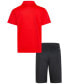 ფოტო #2 პროდუქტის Little Boys Dri-Fit Polo T-shirt and Shorts, 2-Piece Set