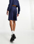 ASOS DESIGN wide suit short in navy